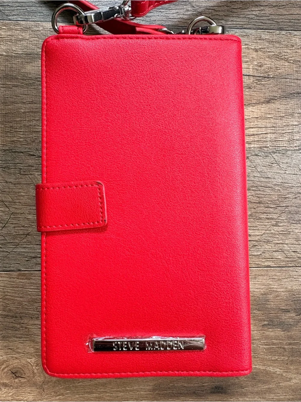 Steve Madden Red Crossbody Phone Wallet Case - Stylish Hands-Free Carry